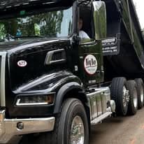 Big Boy Trucking dump truck on job site