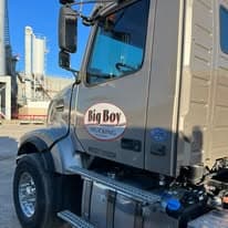 Big Boy Trucking cab close-up